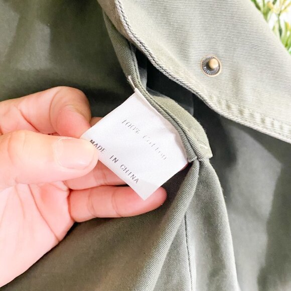🦋 LF CARMAR Olive Green Moto Zip Up Jacket XS - Picture 4 of 7
